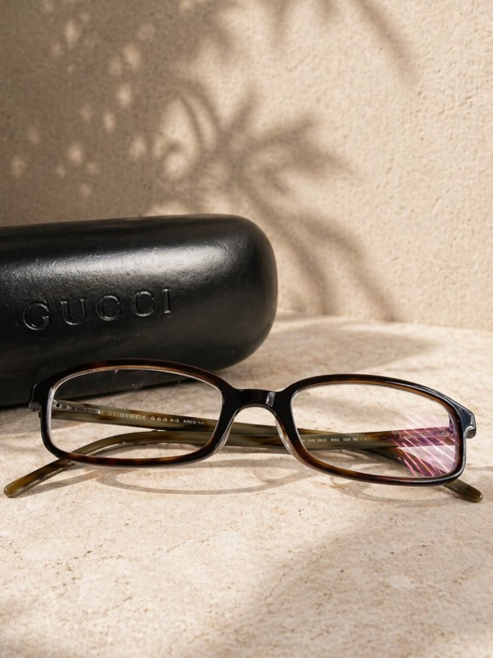 Gucci GG1504 Eyeglass Frames Tortoise Brown Italy Vintage RX Optical Glasses